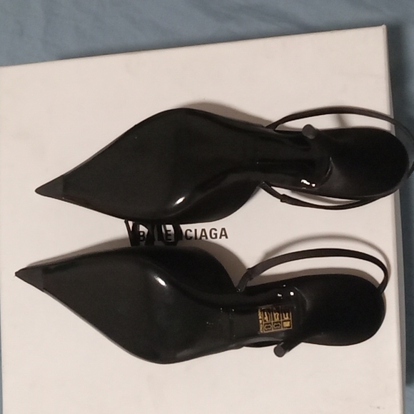 Balenciaga Heels Scarpa S.Cuoio Satin Size 37 C BRAND NEW NEVER WORN - Picture 7 of 7